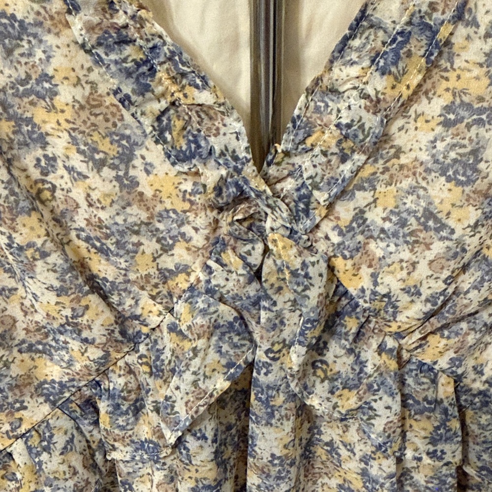 Mittoshop Blue and Yellow Floral Blouse - Picture 3 of 9